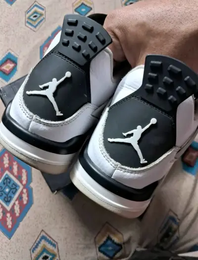 Zapatillas blancas Air Jordan retro 4 originales - miniatura 6