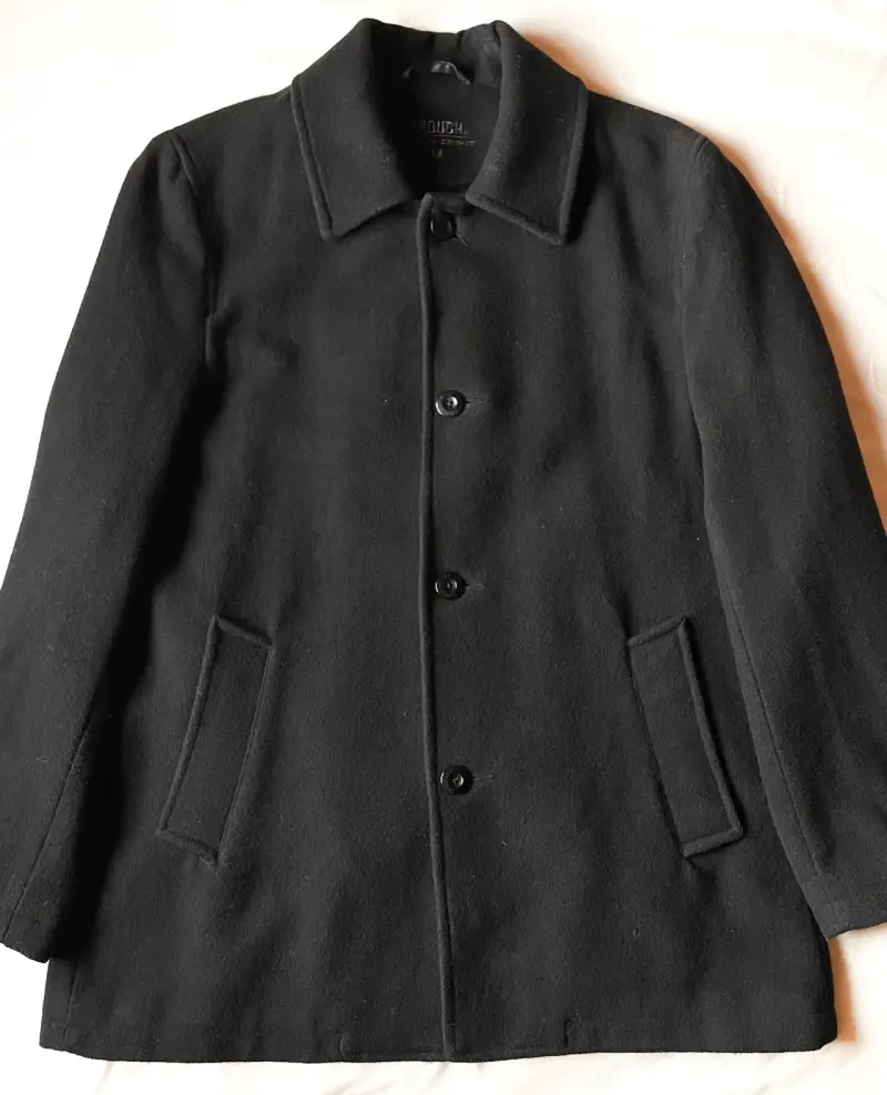 Abrigo negro Ferouch de lana para hombre - 1
