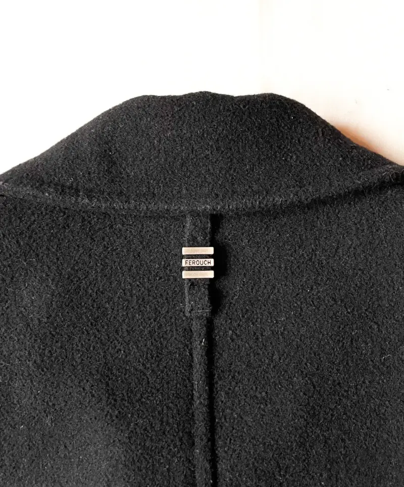 Abrigo negro Ferouch de lana para hombre - 3