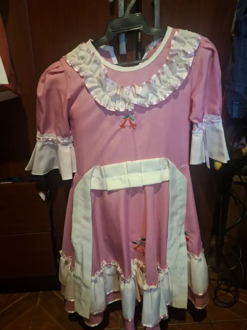 Vestido de huasa chilena para niña talla 6 a 8 - 2