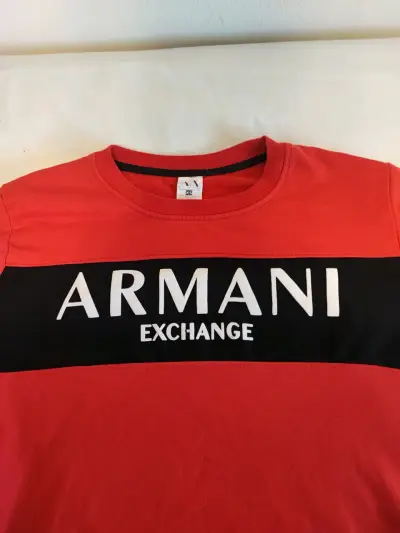 Polerón blanco Armani Exchange con capucha - miniatura 3