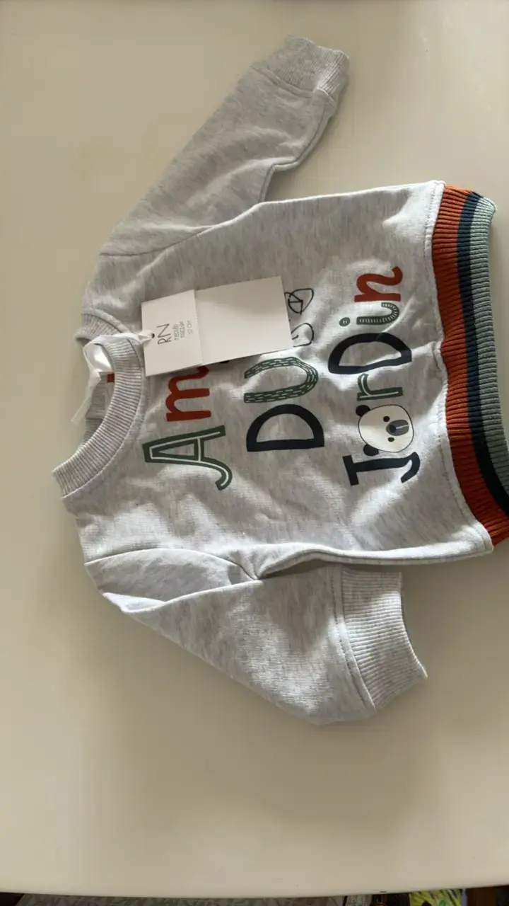 Polerón gris para bebé con diseño Opaline - 1