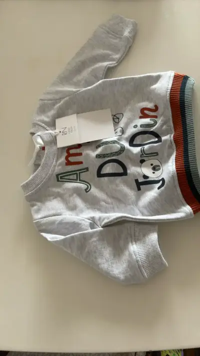Polerón gris para bebé con diseño Opaline - miniatura 1