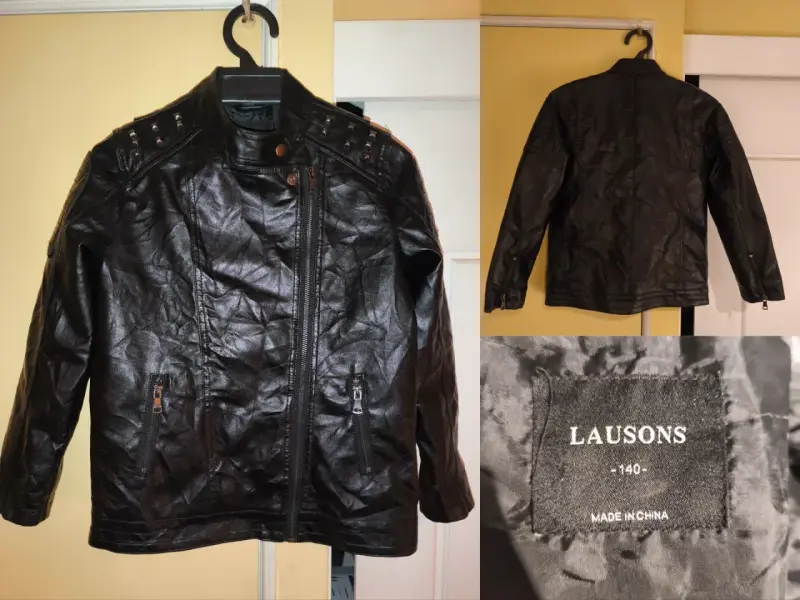 Chaqueta de cuero sintético para niño Lausons
