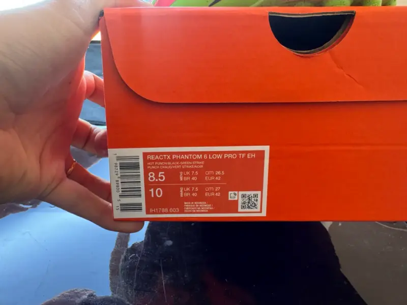 Zapatillas de fútbol Nike Phantom verde y rojo - 5