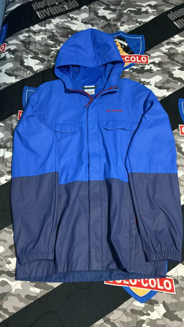Chaqueta impermeable azul Columbia para hombre