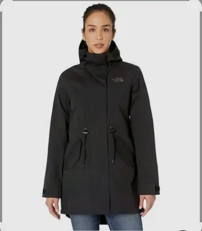 Parka impermeable negra The North Face para mujer - miniatura 1