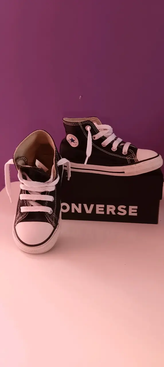 Zapatillas negras para bebé Converse - 2