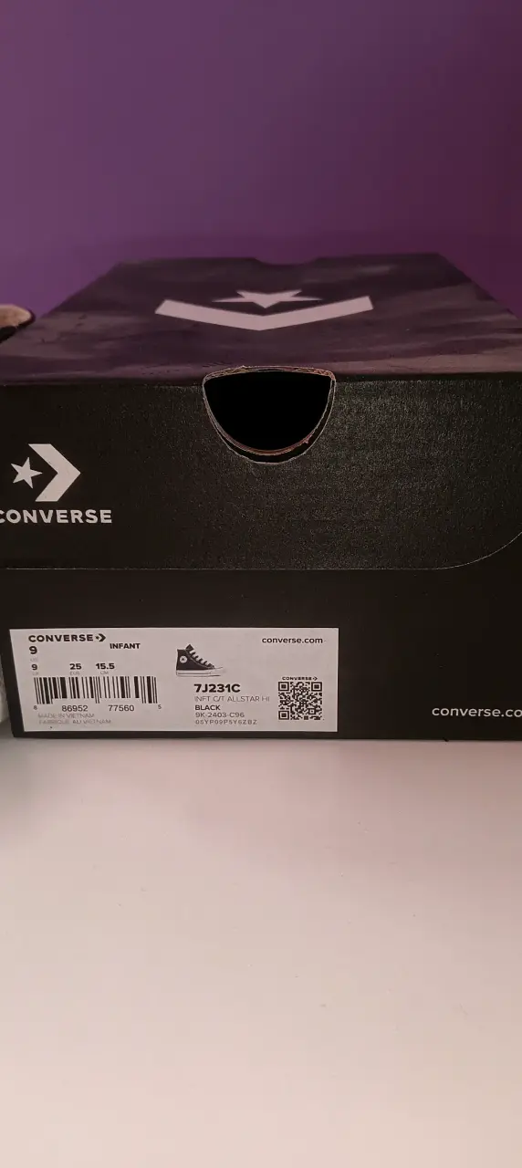 Zapatillas negras para bebé Converse - 3