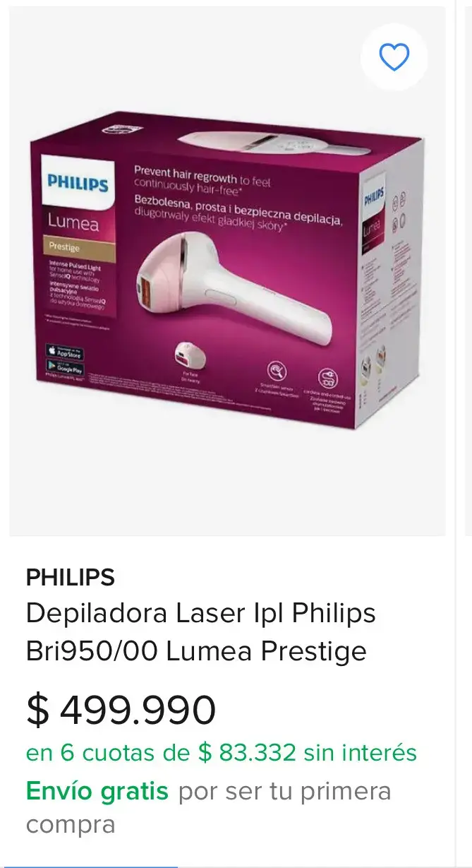 Depiladora Láser IPL Philips Lumea Prestige - 1