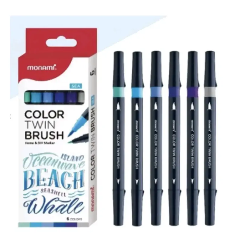 Set de Marcadores Doble Punta Monami Color Twin Brush