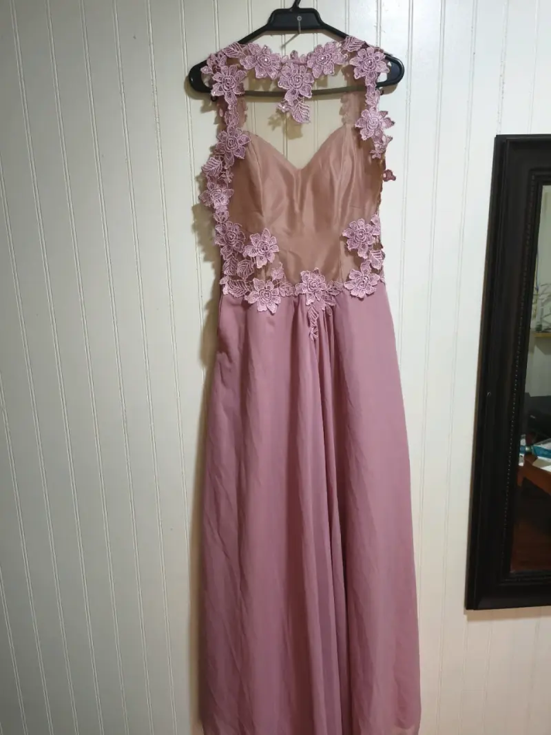 Vestido de encaje negro elegante con top a juego - 6