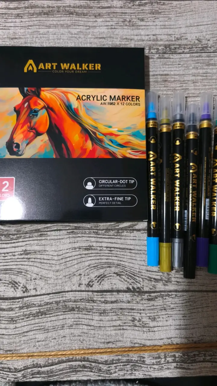 Set de marcadores acrílicos Art Walker 12 colores
