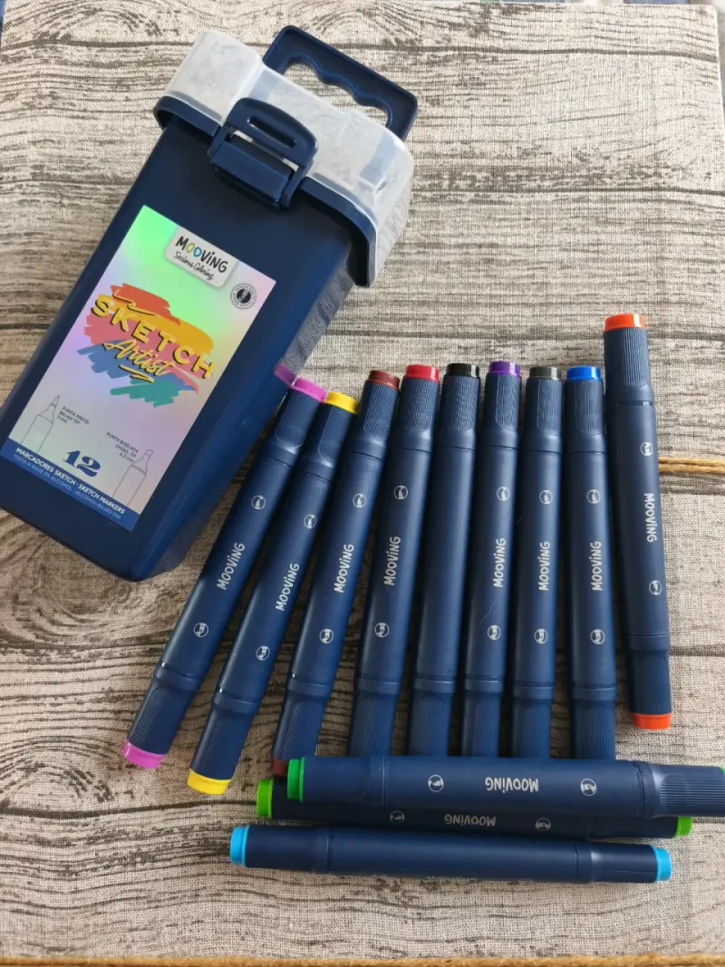Set de marcadores Mooving Sketch Artist 12 colores