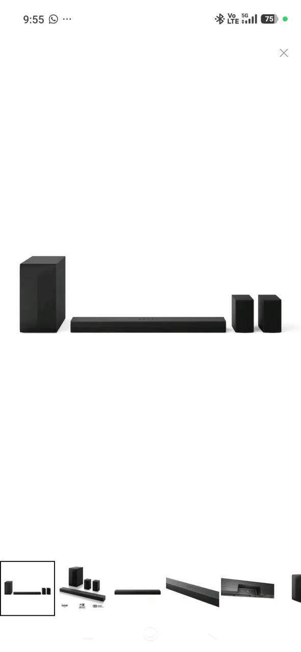 Sistema de sonido envolvente 5.1 con subwoofer