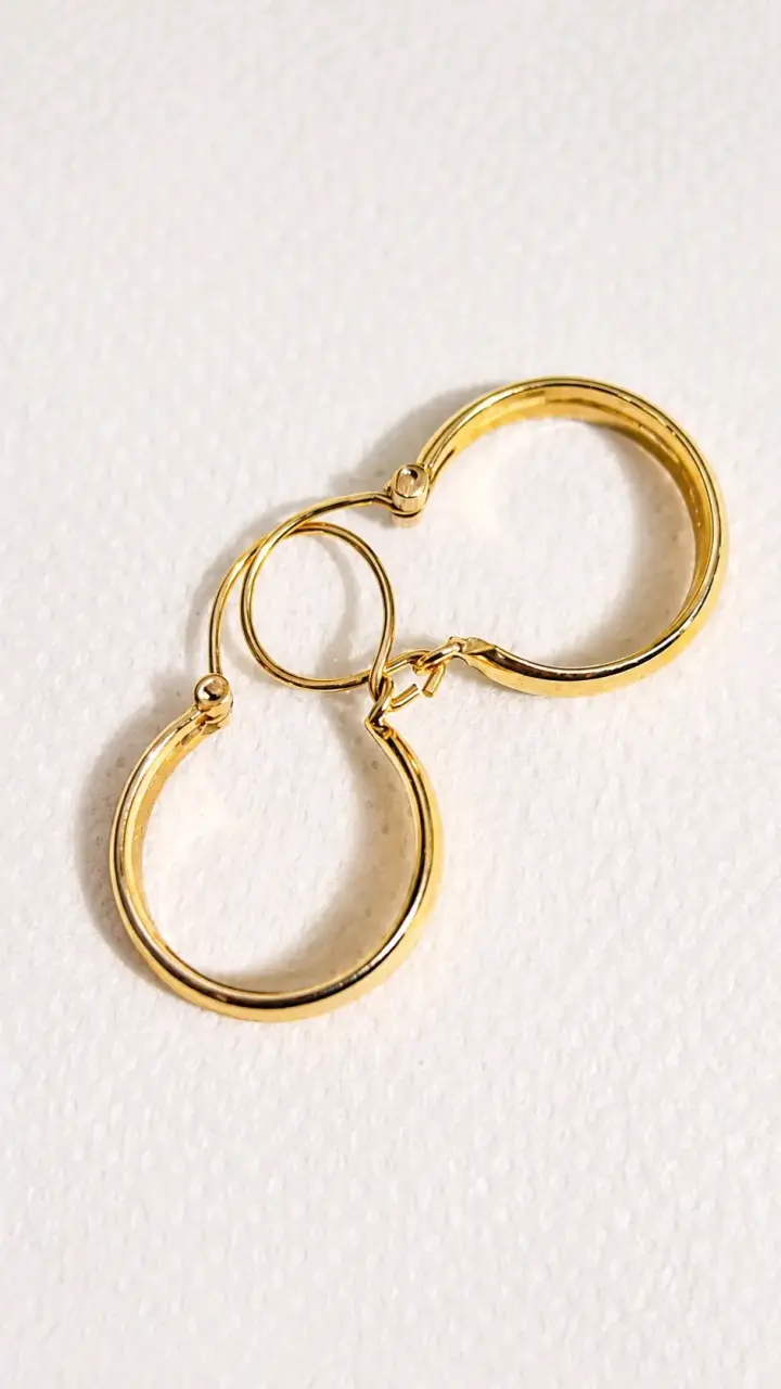 Aros de oro minimalistas con diseño elegante - 1