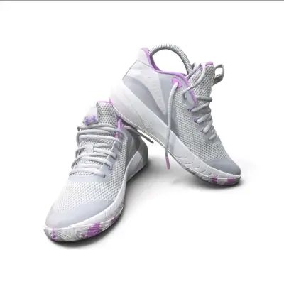 Zapatillas deportivas Under Armour blancas y moradas - miniatura 4