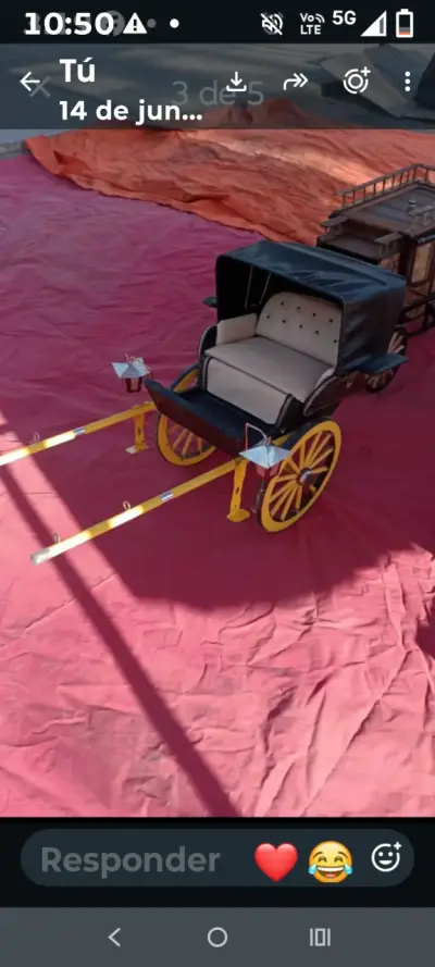 Carreta de madera antiguasdel viejo oeste american - miniatura 3