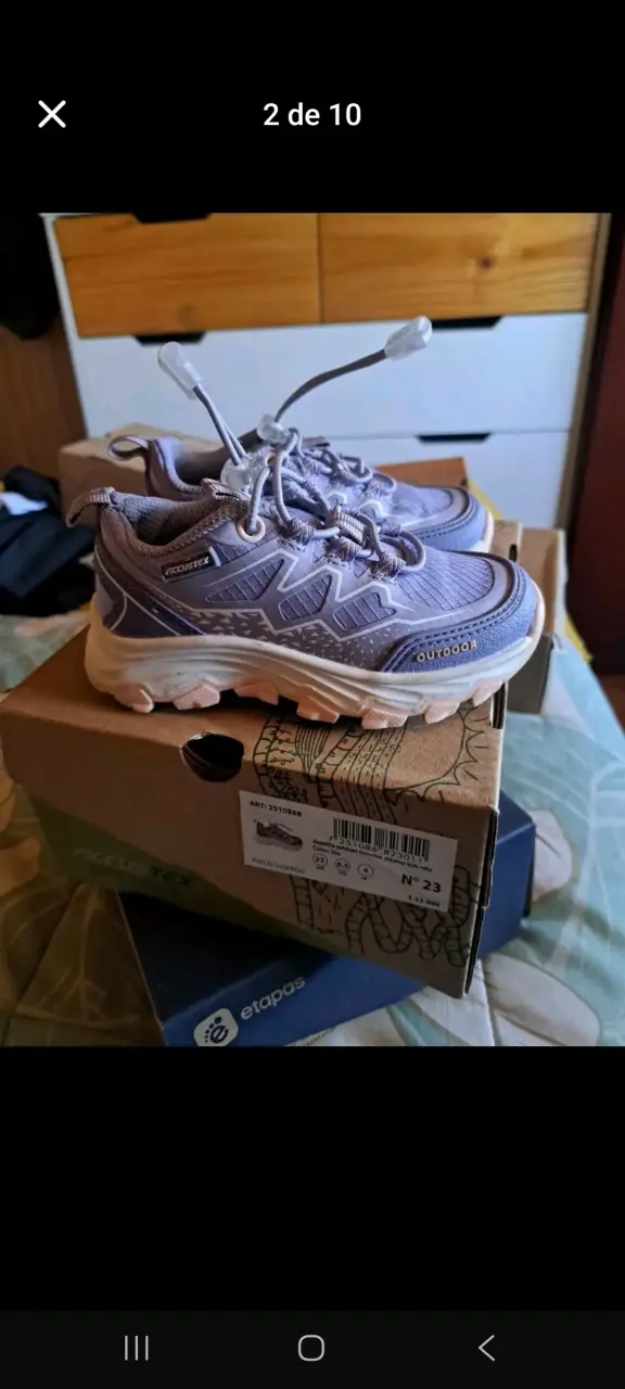 Zapatillas outdoor para niñas talla 23 - 1