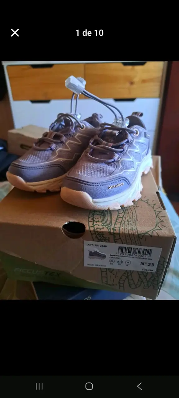 Zapatillas outdoor para niñas talla 23 - 2