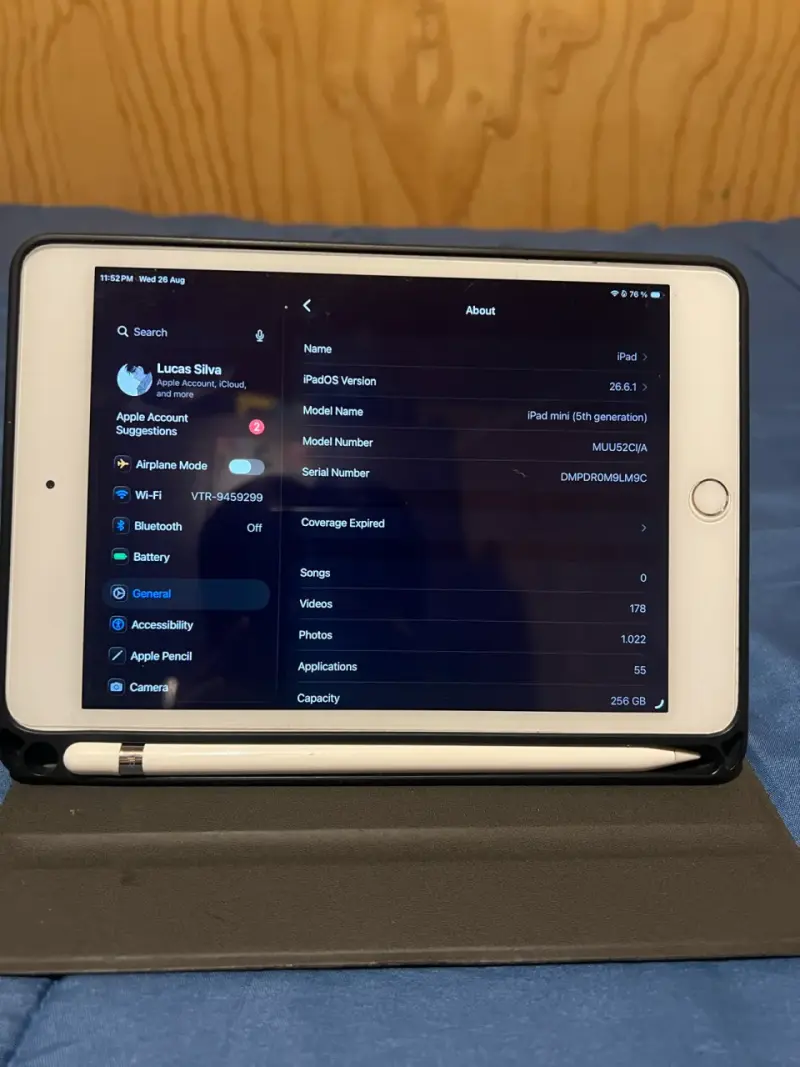 iPad Mini 5 256gb con Apple Pencil y Funda - 4