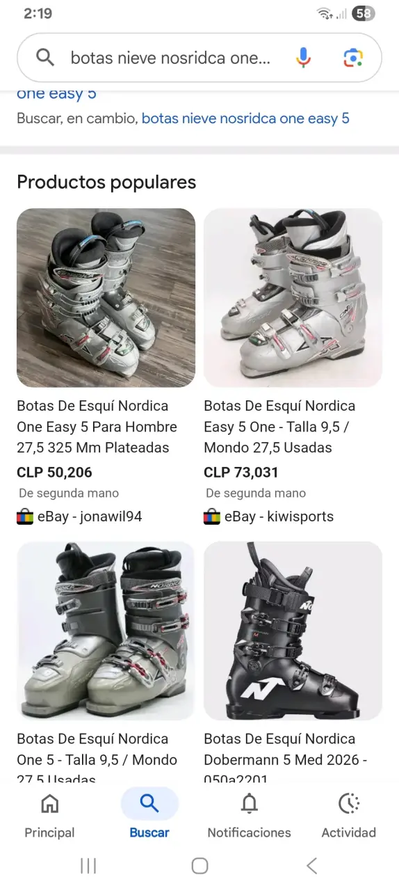 Botas de esquí Nordica One Easy 5 plateadas - 1