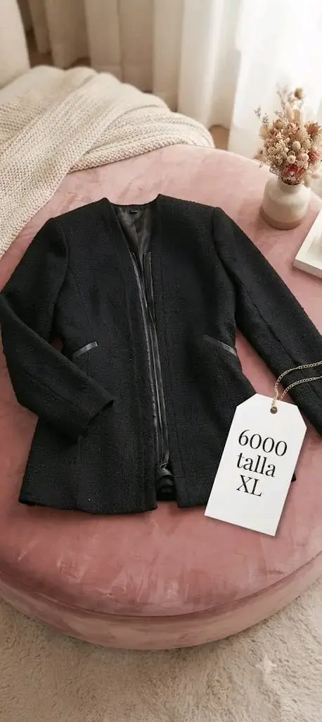 Chaqueta negra elegante talla XL