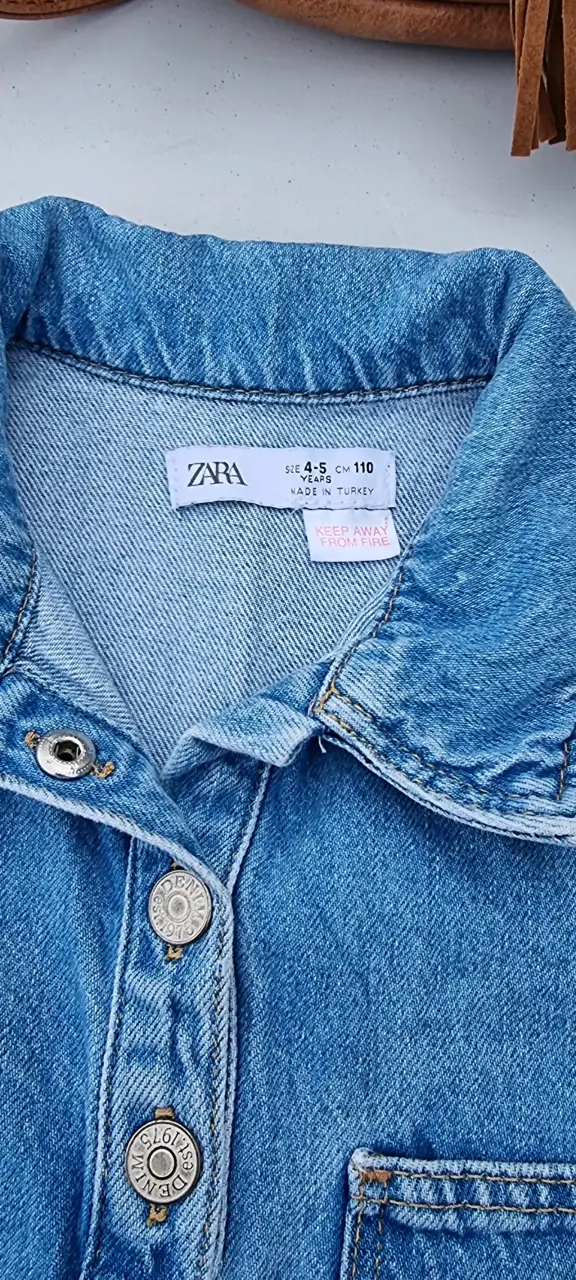 Polera de mezclilla para niños con unicornio Zara - 4