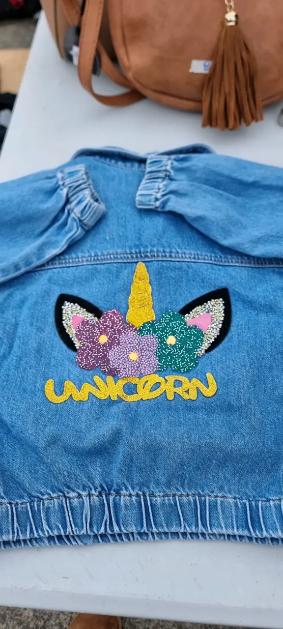 Polera de mezclilla para niños con unicornio Zara - 5