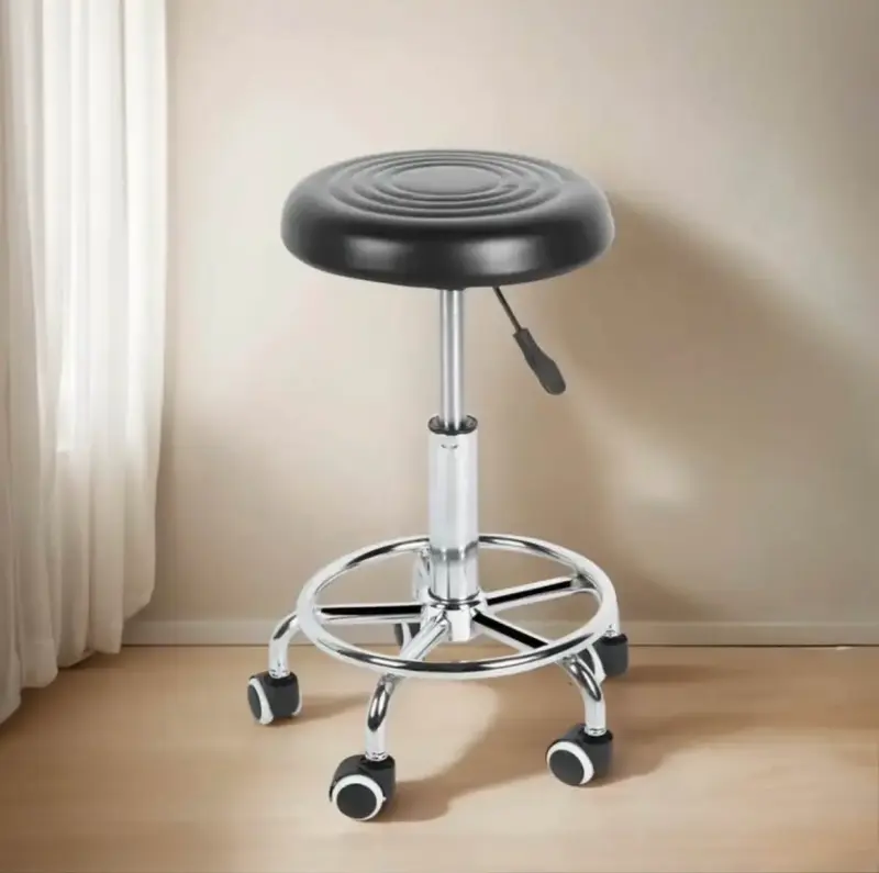 Taburete giratorio ajustable con ruedas - 1