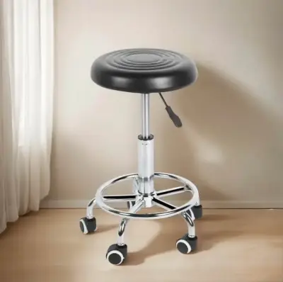 Taburete giratorio ajustable con ruedas - miniatura 1