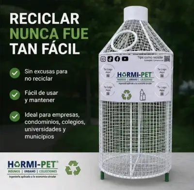 Contenedor de Reciclaje Hormi-Pet con Ruedas - miniatura 3