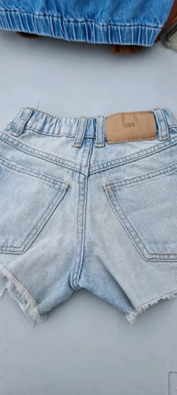 Shorts de mezclilla con tachas para niñas Zara - 3