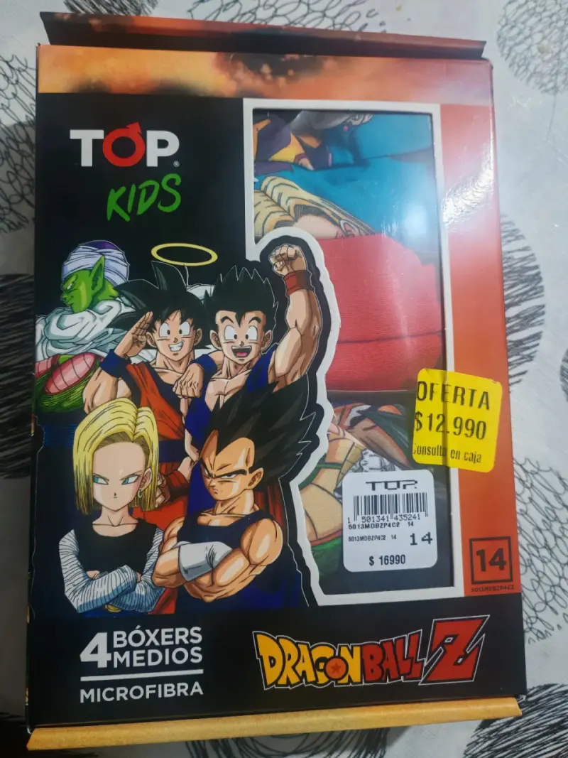 Pack de 4 bóxers Dragon Ball Z para niños