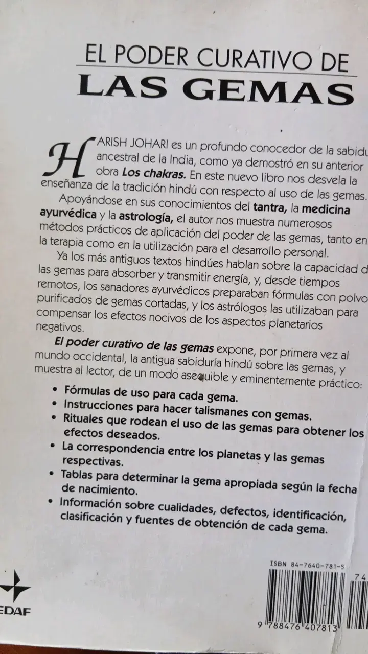 Libro El Poder Curativo de las Gemas por Harish Johari - 2