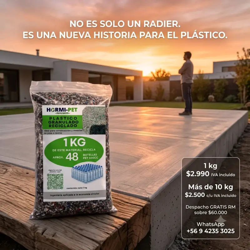 Plástico Granulado Reciclado Hormi-Pet 1kg - 1