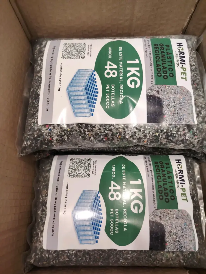 Plástico Granulado Reciclado Hormi-Pet 1kg - 3