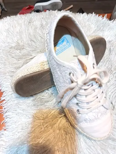 Zapatillas de encaje rosa claro para mujer - miniatura 5