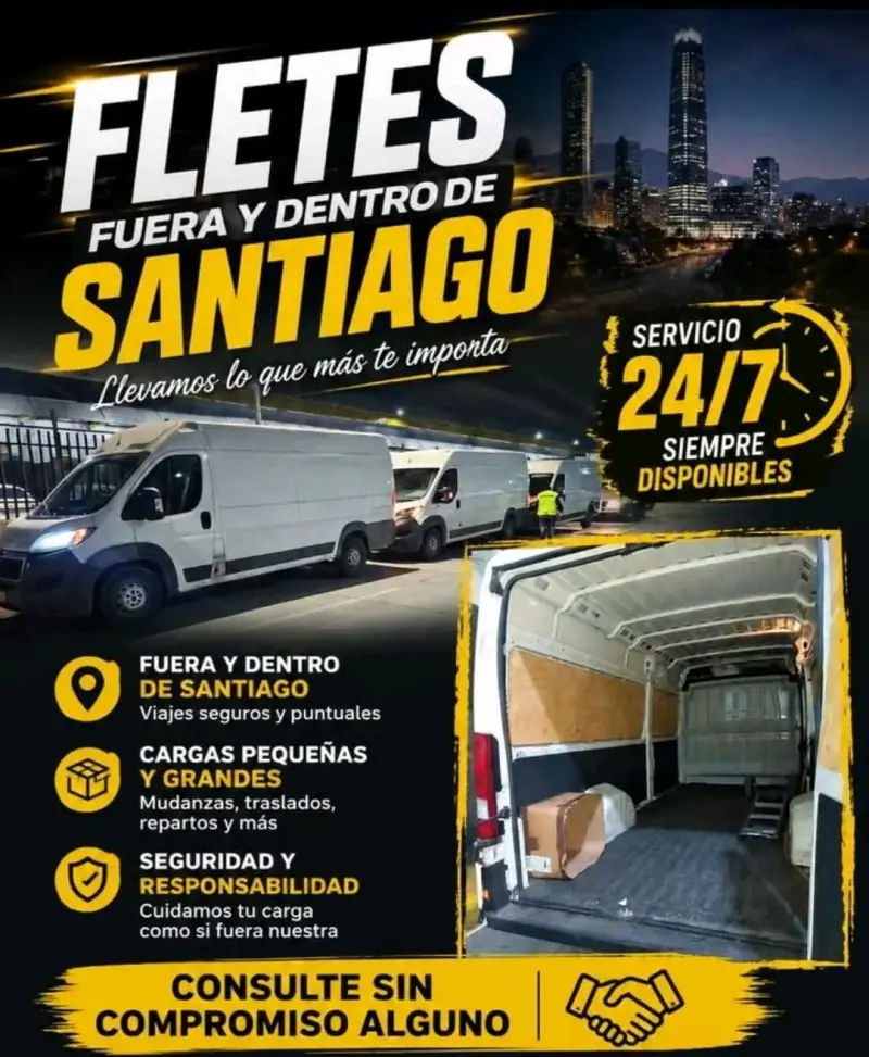 Servicio de fletes en Santiago 24/7
