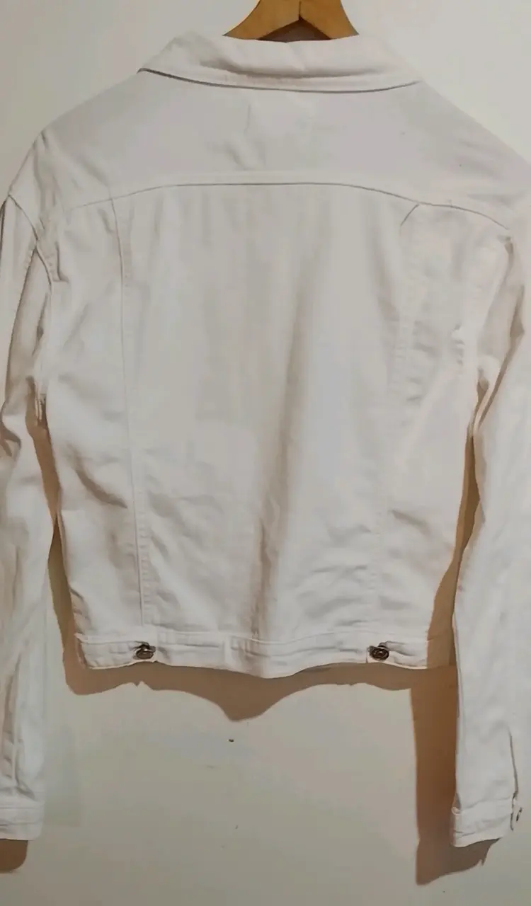 Chaqueta de piel sintética beige con forro de borrego - 6