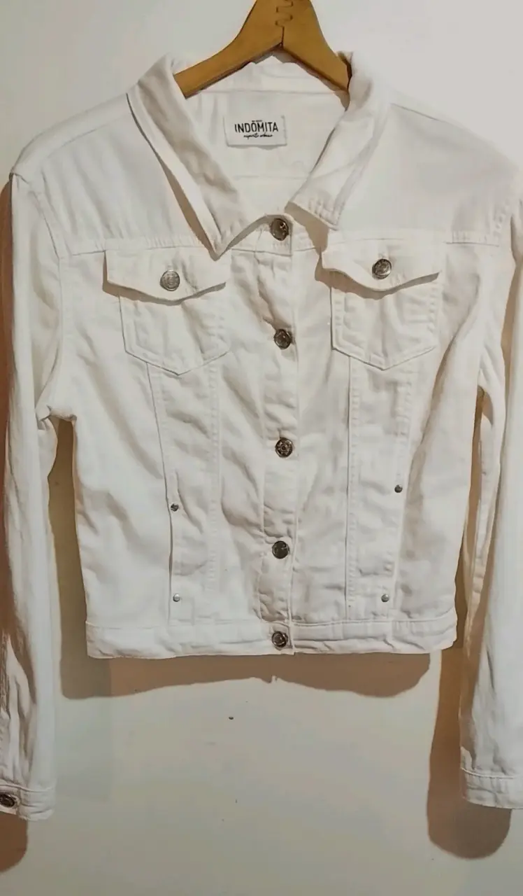 Chaqueta de piel sintética beige con forro de borrego - 12