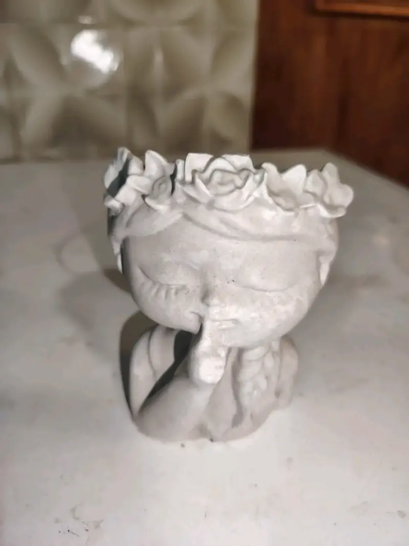 Modelo decorativo de yeso con diseño de rostr - 1