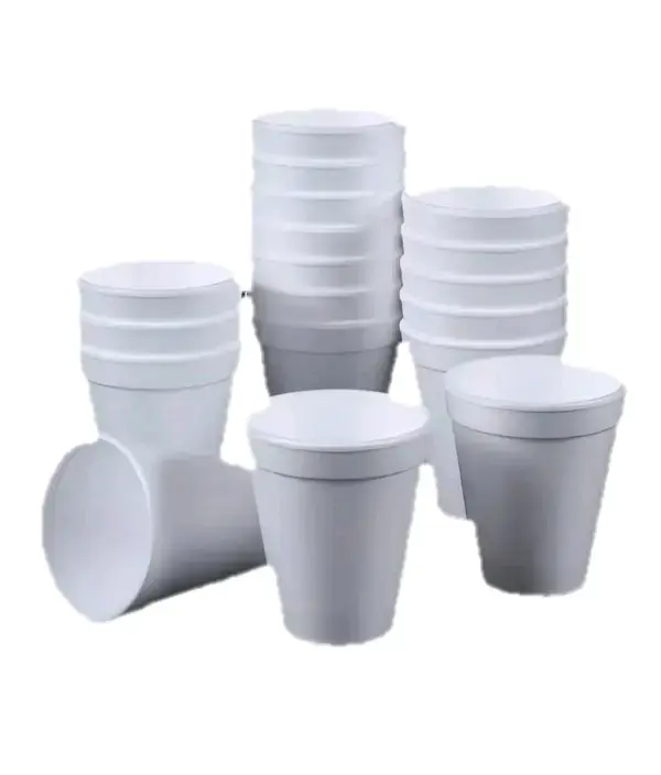 Vasos Térmicos Desechables de Espuma Blancos - 1