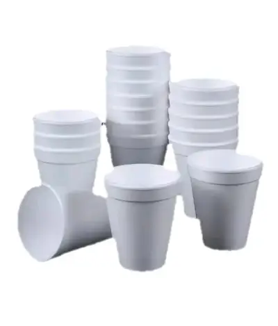 Vasos Térmicos Desechables de Espuma Blancos - miniatura 1
