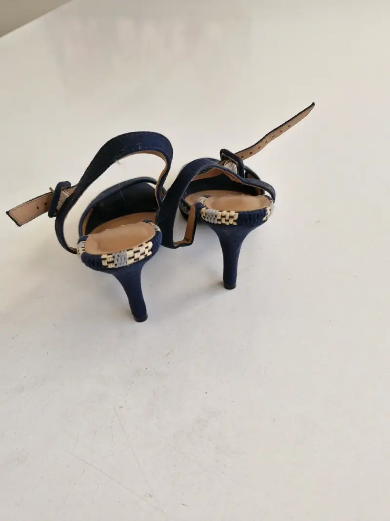 Sandalias de tacón azul con diseño trenzado Vizzano - 2