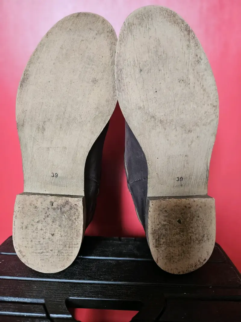 Botines de cuero marrón con hebilla - 4