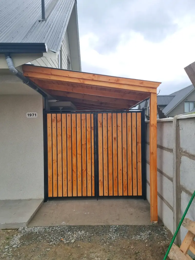 Cobertizo de Madera para Patio Exterior, - 5