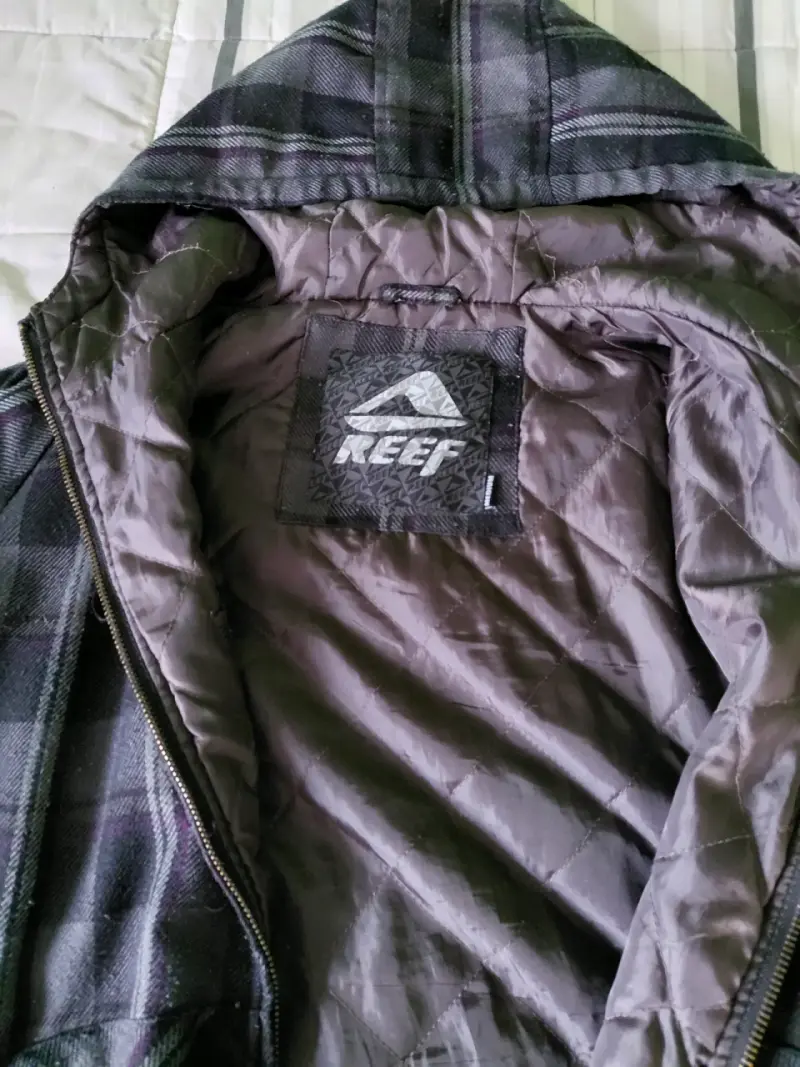 Chaqueta de cuadros con capucha Reef para hombre - 3
