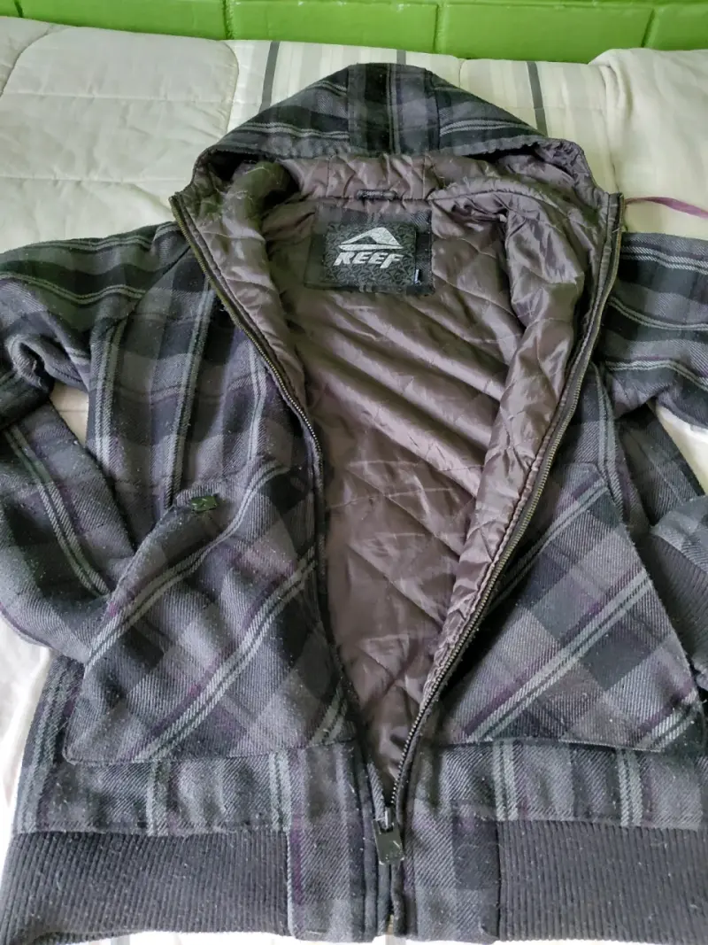 Chaqueta de cuadros con capucha Reef para hombre - 4