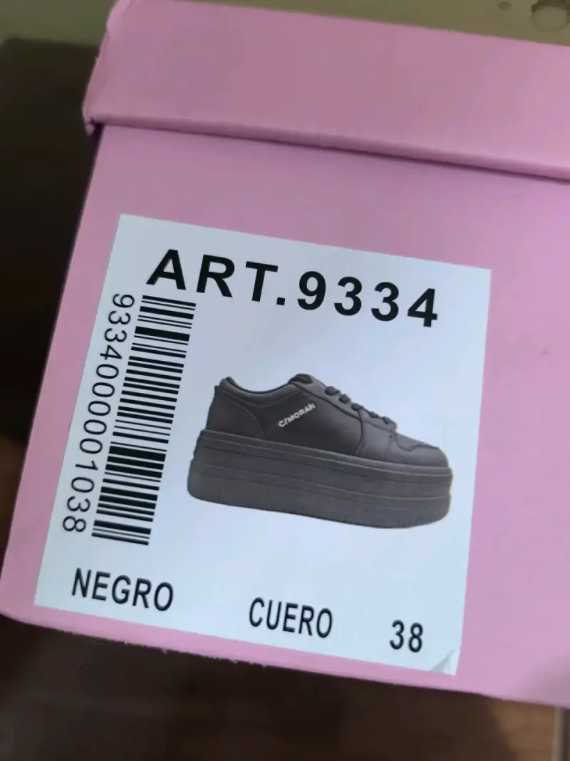Zapatillas negras de cuero C/Moran - 4